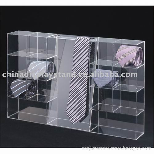 Acrylic tie display rack